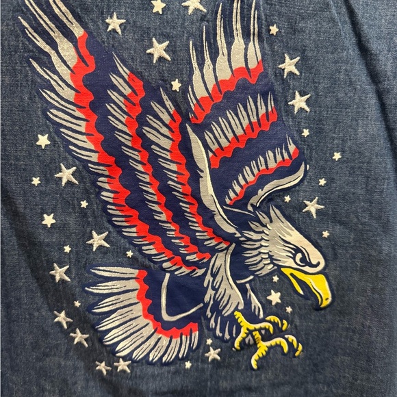 Epic Threads Kids Eagle Denim Button Shirt Size 6 - Picture 1 of 5